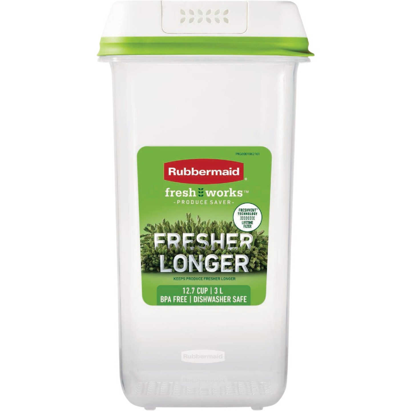  Rubbermaid FreshWorks Saver, Large Produce Storage Container,  18.1-Cup, Clear